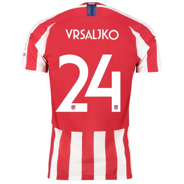 Tailandia Camiseta Atlético De Madrid NO.24 Vrsaljko 2019/20 Rojo